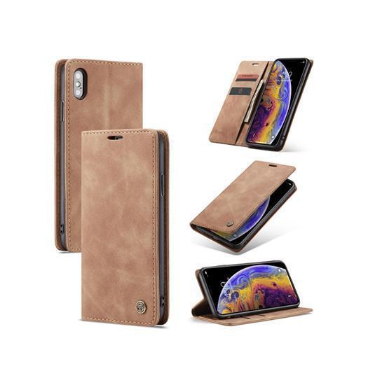 iPhone XS Max - CaseMe™ Noble Læder Etui / Pung - Brun - CaseMe
