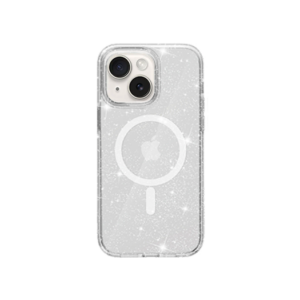 iPhone 15 - DeLX&trade; Glitter Silikone Cover M. MagSafe - Sølv - DeLX&trade;