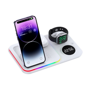 NX-Tech&trade; - 3-i-1 Trådløs Ladestation - 30W - Hvid - DeluxeCovers