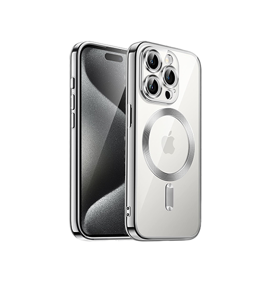 iPhone 15 Pro - Valkyrie Silikone Hybrid Cover m. MagSafe - Sølv - Valkyrie