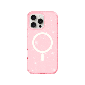 iPhone 16 Pro - DeLX&trade; Glitter Silikone Cover M. MagSafe - Pink - DeLX&trade;