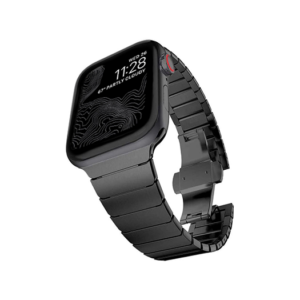Apple Watch (42/44/SE/45/46/49mm) - NX-Tech™ Raptor Stål Rem - Sort - Ferrum