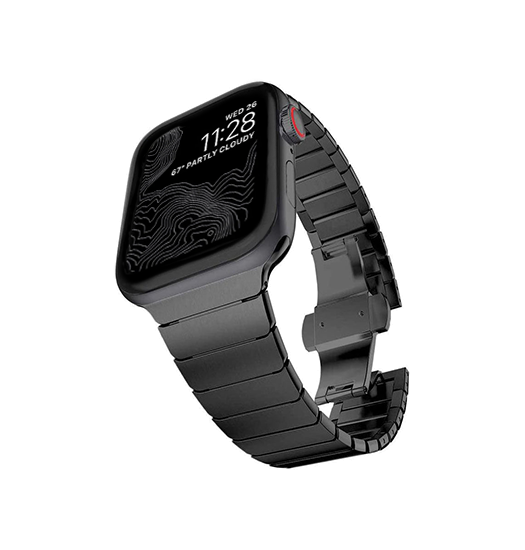 Apple Watch (38/40/SE/41/42mm) - NX-Tech™ Raptor Stål Rem - Sort - Ferrum