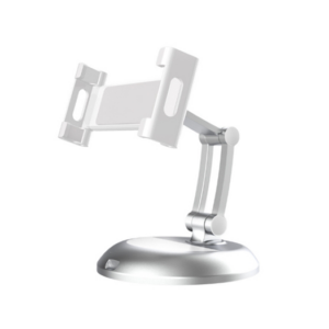 iPad/Tablet Stander/Holder i Foldbar Design - Hvid/Sølv - ROCK