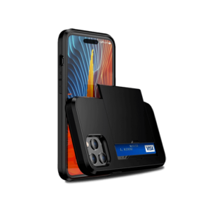 iPhone 15 Pro Max - Deluxe&trade; Håndværker Cover M. Kortholder - Sort - DeluxeCovers