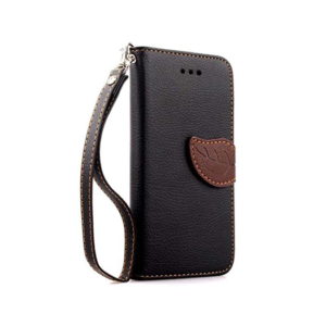 Huawei P20 - Læder Flipcover Etui M. Bladlukning - Sort / Brun - AWEI