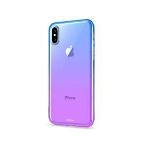 iPhone Xs Max Valkyrie Gradient Silikone Cover - Lilla / Blå - Valkyrie