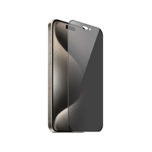 iPhone 15 Pro - ENKAY&trade; Privacy Beskyttelsesglas m. Nem Installation - ENKAY