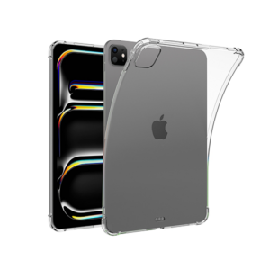 iPad Pro 13" (2024) - Silent Stødsikker Silikone Cover - Gennemsigtig - Silent