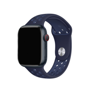 Apple Watch (38/40/SE/41/42mm) - 4Run&trade; Silikone Løbe Sportsrem - Navy - 4Run