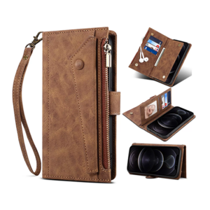 iPhone 11 Pro - ESEBLE&trade; Vegan-Læder Cover Etui M. Pung - Brun - ESEBLE