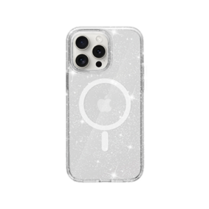 iPhone 15 Pro - DeLX&trade; Glitter Silikone Cover M. MagSafe- Sølv - DeLX&trade;