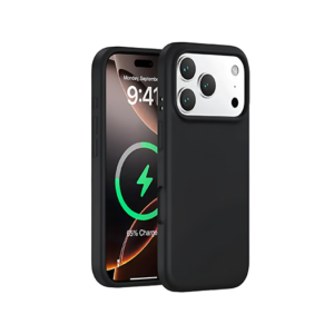 iPhone 17 Pro - Deluxe&trade; Soft Touch Silikone Cover - MagSafe-kompatibel - Sort - DeluxeCovers