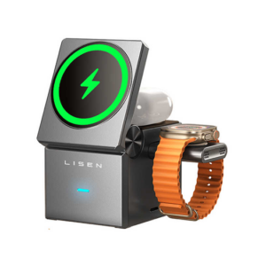LISEN&trade; | 3-i-1 Trådløs Oplader til iPhone, AirPods & Apple Watch - LISEN