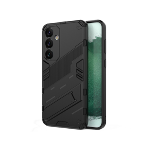 Samsung Galaxy S24 - Eagle&trade; PRZ Stødsikkert Cover M. Kickstand - Sort - Eagle&trade;