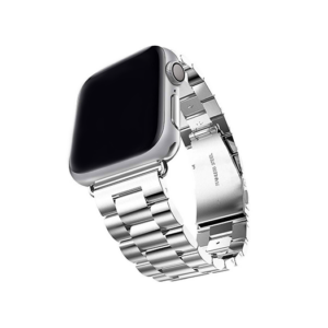 Apple Watch (42/44/SE/45/46/49mm) -  CNC Pro Rustfrit Stål Rem - Sølv - CNC