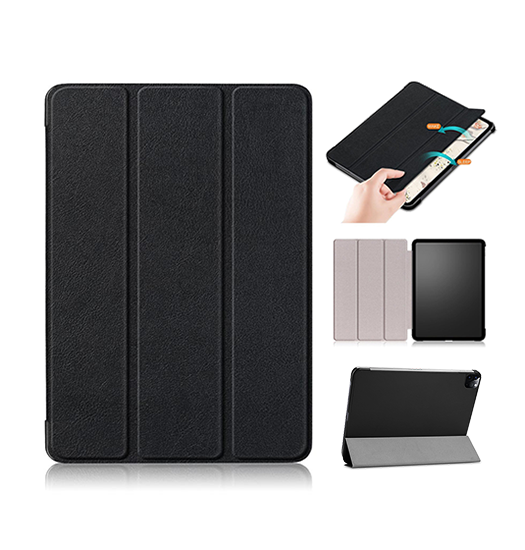 iPad Pro 13" (2024) - NX Design™ Smart Trifold PU Læder Cover - Sort - NX Design