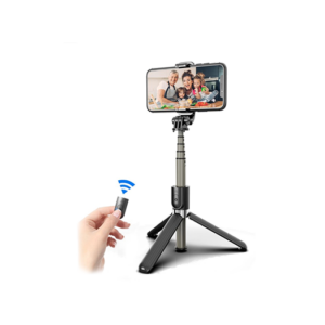 DeLX&trade; | Trådløs Mobil Tripod M. BT 4.0 Fjernbetjening - Sort - DeLX&trade;