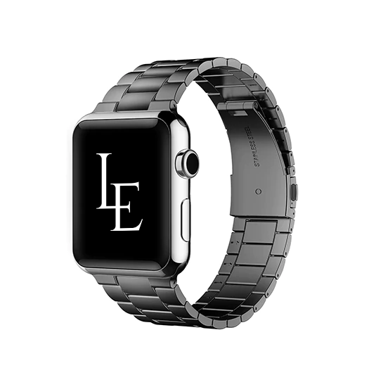 Apple Watch (38/40/SE/41/42mm) - L'Empiri™ Premium 316L Stål Rem - Sort - 316L
