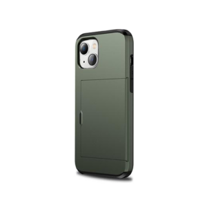 iPhone 13 - Deluxe&trade; Håndværker Cover M. Kortholder - Army - DeluxeCovers