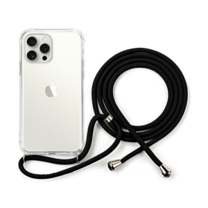 iPhone 13 Pro - Deluxe&trade; Silikone Cover M. Strop - Sort - DELUXE