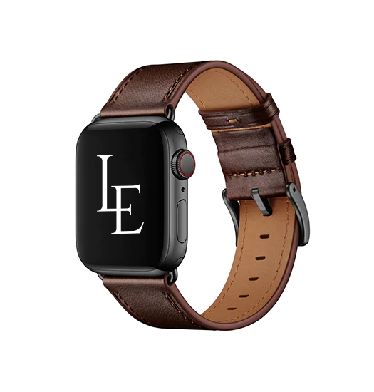 Apple Watch (38/40/SE/41/42mm) - L'Empiri™ Verona Ægte Læder Rem - Mørkebrun - Verona