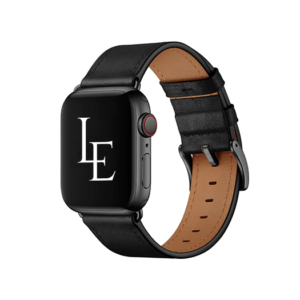 Apple Watch (38/40/SE/41/42mm) - L'Empiri™ Verona Ægte Læder Rem - Mat Sort - Verona