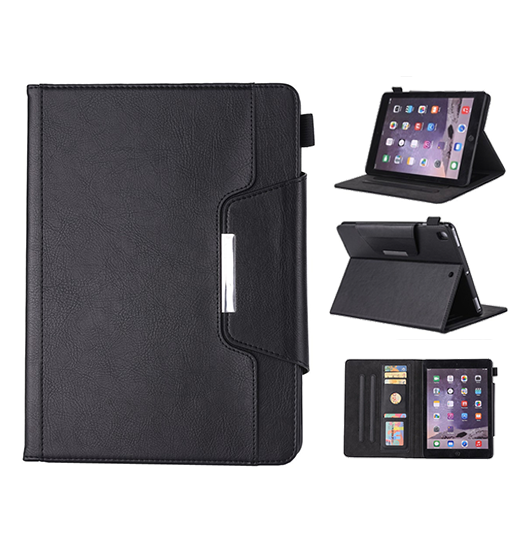 iPad Air 3 10,5" (2019) - Verona™ Multietui Ægte Læder Cover - Sort - Verona