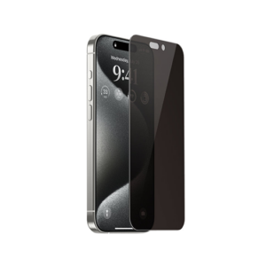 iPhone 15 Pro - NuGlas&trade; 9H Privacy Beskyttelsesglas (Hærdet glas) - NuGlas