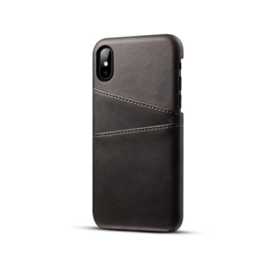 iPhone XS Max - NX Design™ Læder Cover M. Kortholder - Sort - NX Design