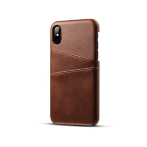 iPhone XS Max - NX Design&trade; Læder Cover M. Kortholder - Brun - NX Design