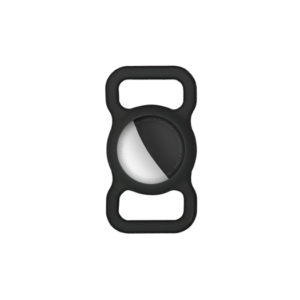 AirTag | Simple Silikone Etui til Halsbånd/ Hund og Kat - Sort - DeluxeCovers