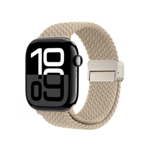 Apple Watch (42/44/SE/45/46/49mm) - DUX DUCIS&trade; Interwoven Nylon Rem - Beige - DUX DUCIS