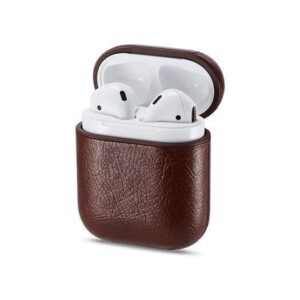 AirPods (1/2) | Realike&trade; Retro Læder Taske/Etui - Brun - Realike