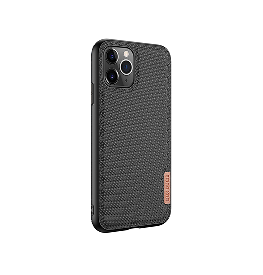iPhone 12 Pro - DUX DUCIS® Luxe Cover - Tekstil Design - Sort - DUX DUCIS