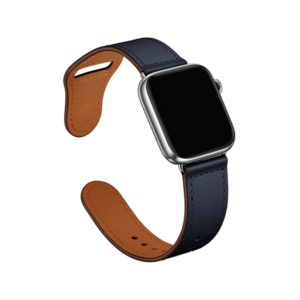 Apple Watch (42/44/SE/45/46/49mm) - FINESSE Ægte Læder Rem - Navy - FINESSE
