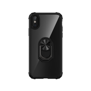 iPhone X/Xs - Cover M. Ring & Magnetisk Kickstand - Sort - DeluxeCovers