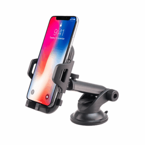 DeLX&trade; Mobilholder med arm og sugekop - Sort - DeluxeCovers