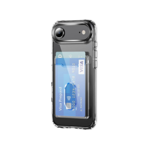 iPhone 17 Air - DeLX&trade; Silikone Cover Med Kortholder - Gennemsigtig - DeLX&trade;