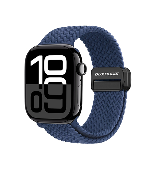 Apple Watch (42/44/SE/45/46/49mm) - DUX DUCIS™ Interwoven Nylon Rem - Storm Blå - DUX DUCIS