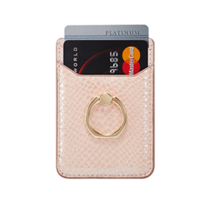 MUXMA&trade; - Slange Tekstur Pung Kreditkort Holder Stick On - Rose - DeluxeCovers