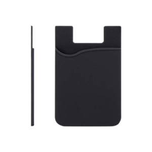 Silikone Stick-on Kortholder til Mobil - Sort - StickOn