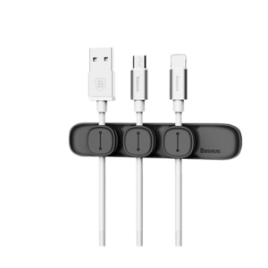 BASEUS&trade; | Magnetisk Kabelholder til skrivebordet  - Sort - BASEUS