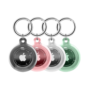 AirTag | Vandtæt Transparent Silikone Nøglering - 4 Stk. - DeluxeCovers