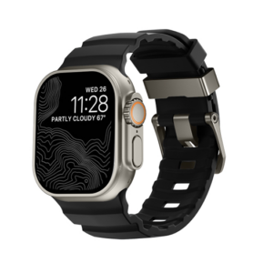 Apple Watch (42/44/SE/45/46/49mm) - Wild Buckle&trade; Silikonerem - Sort - 4Run