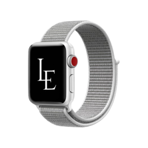 Apple Watch (38/40/SE/41/42mm) - L'Empiri&trade; Nylon Velcro Rem - Sølv - L'Empiri&trade;