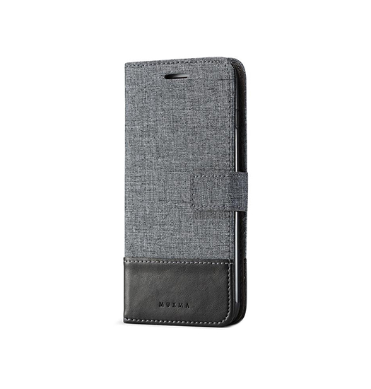 iPhone Xs Max - Muxma Premium Flip Stof Etui - Sort - Muxma