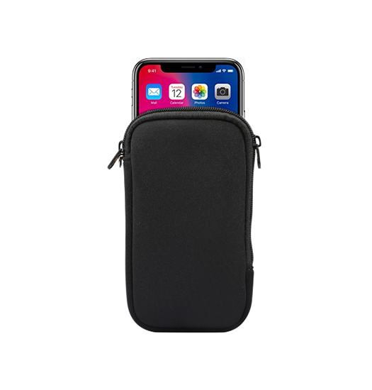 Samsung Galaxy A7/A6+/A6/A5 - Simple Nylon Sleeve Etui M. Lynlås - Jet Black - Simple