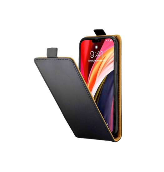 iPhone 12 Mini - Diary Vertikal Læder FlipCover Etui - Sort - Diary Vertikal