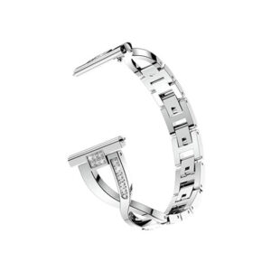 Samsung Galaxy Watch 7 (40/44mm) -  Diamant Rustfrit Stål Dame Urrem - Sølv - DeluxeCovers